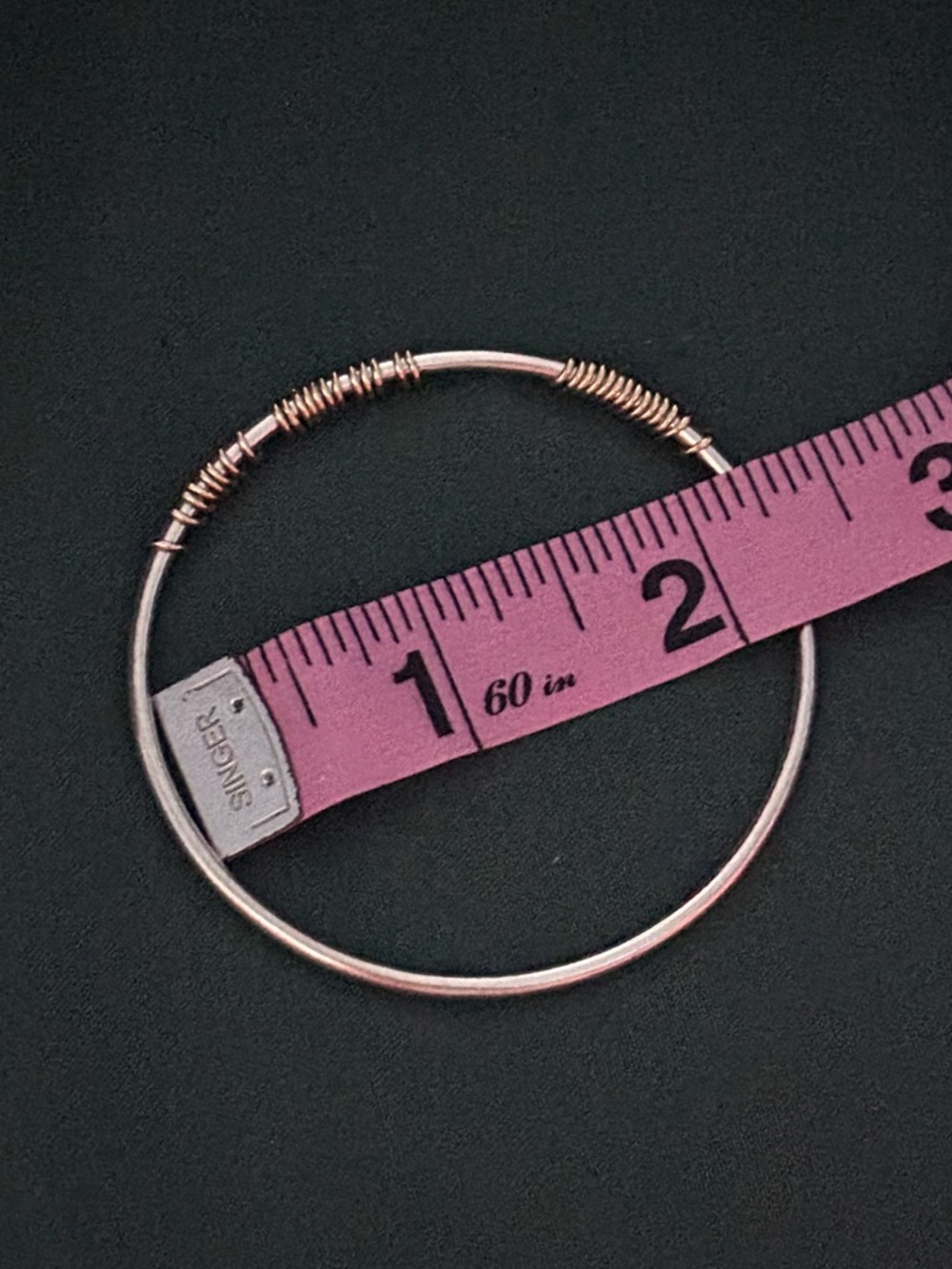 14K AND SILVER BANGLE (movable beads) - Picture 4 of 4